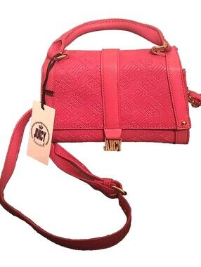 Juicy Couture Hot Pink Embossed Top-Handle Crossbody